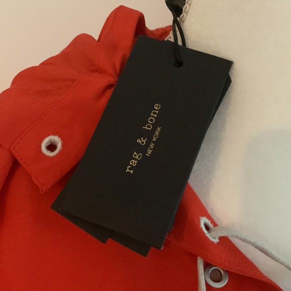 rag & bone fire red dirdre hooded dress L - Picture 6 of 10